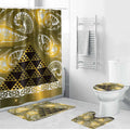 Matariki New Zealand Bathroom Set NZ Niho Taniwha Maori New Year Yellow Galaxy