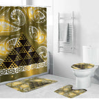 Matariki New Zealand Bathroom Set NZ Niho Taniwha Maori New Year Yellow Galaxy