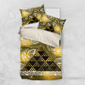 Matariki New Zealand Bedding Set NZ Niho Taniwha Maori New Year Yellow Galaxy