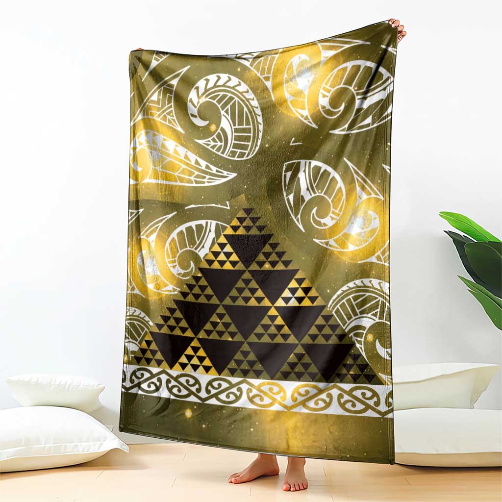 Matariki New Zealand Blanket NZ Niho Taniwha Maori New Year Yellow Galaxy