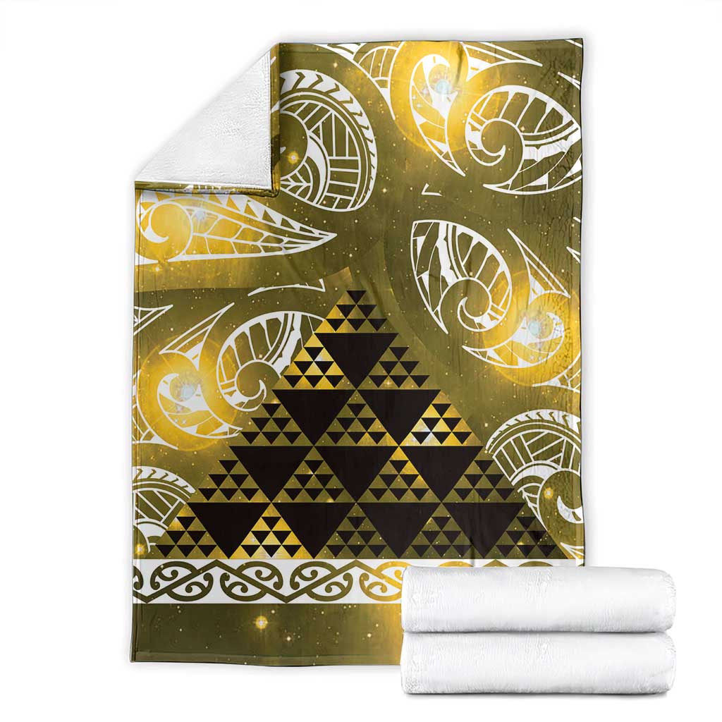 Matariki New Zealand Blanket NZ Niho Taniwha Maori New Year Yellow Galaxy