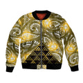 Matariki New Zealand Bomber Jacket NZ Niho Taniwha Maori New Year Yellow Galaxy