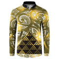 Matariki New Zealand Button Sweatshirt NZ Niho Taniwha Maori New Year Yellow Galaxy