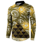 Matariki New Zealand Button Sweatshirt NZ Niho Taniwha Maori New Year Yellow Galaxy