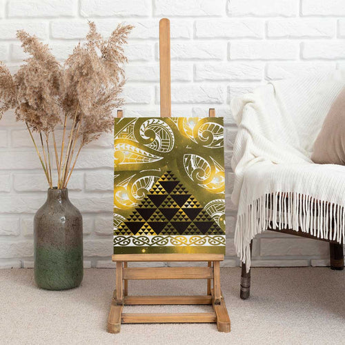 Matariki New Zealand Canvas Wall Art NZ Niho Taniwha Maori New Year Yellow Galaxy