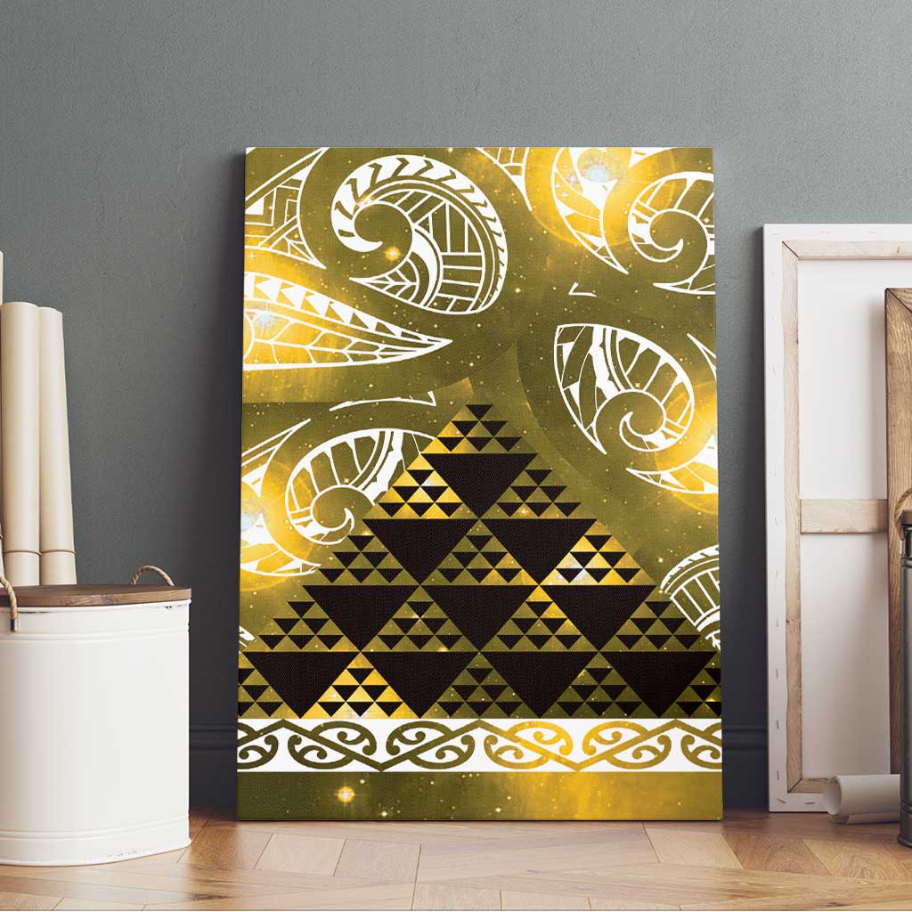 Matariki New Zealand Canvas Wall Art NZ Niho Taniwha Maori New Year Yellow Galaxy