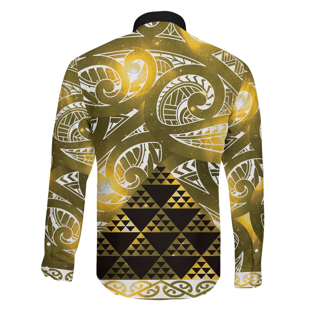 Matariki New Zealand Family Matching Mermaid Dress and Hawaiian Shirt NZ Niho Taniwha Maori New Year Yellow Galaxy