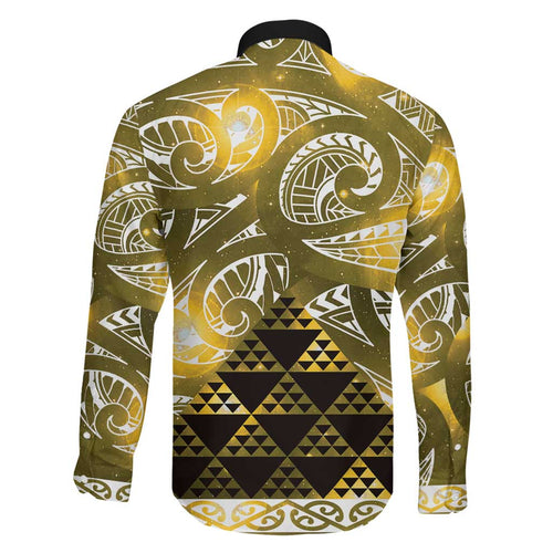 Matariki New Zealand Family Matching Mermaid Dress and Hawaiian Shirt NZ Niho Taniwha Maori New Year Yellow Galaxy