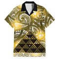Matariki New Zealand Family Matching Summer Maxi Dress and Hawaiian Shirt NZ Niho Taniwha Maori New Year Yellow Galaxy