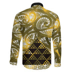 Matariki New Zealand Family Matching Tank Maxi Dress and Hawaiian Shirt NZ Niho Taniwha Maori New Year Yellow Galaxy