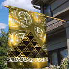 Matariki New Zealand Garden Flag NZ Niho Taniwha Maori New Year Yellow Galaxy