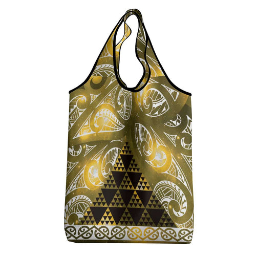 Matariki New Zealand Grocery Bag NZ Niho Taniwha Maori New Year Yellow Galaxy