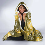 Matariki New Zealand Hooded Blanket NZ Niho Taniwha Maori New Year Yellow Galaxy