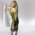 Matariki New Zealand Hooded Blanket NZ Niho Taniwha Maori New Year Yellow Galaxy