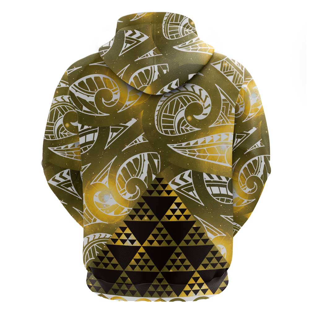 Matariki New Zealand Hoodie NZ Niho Taniwha Maori New Year Yellow Galaxy
