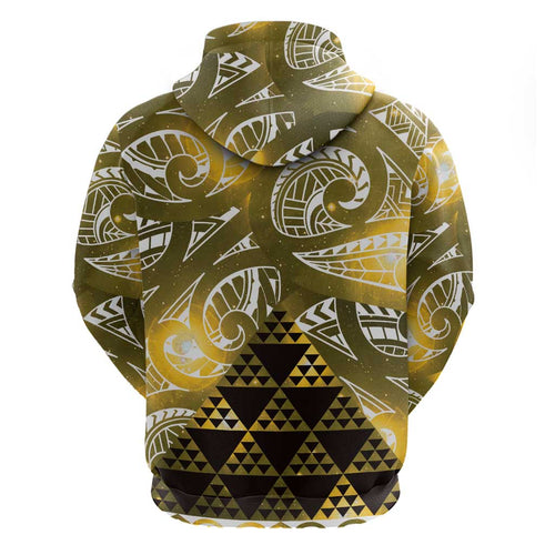 Matariki New Zealand Hoodie NZ Niho Taniwha Maori New Year Yellow Galaxy
