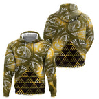 Matariki New Zealand Hoodie NZ Niho Taniwha Maori New Year Yellow Galaxy