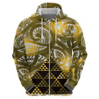Matariki New Zealand Hoodie NZ Niho Taniwha Maori New Year Yellow Galaxy