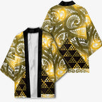 Matariki New Zealand Kimono NZ Niho Taniwha Maori New Year Yellow Galaxy