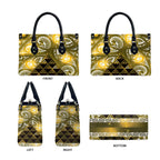Matariki New Zealand Leather Bag NZ Niho Taniwha Maori New Year Yellow Galaxy