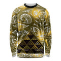 Matariki New Zealand Long Sleeve Shirt NZ Niho Taniwha Maori New Year Yellow Galaxy