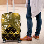 Matariki New Zealand Luggage Cover NZ Niho Taniwha Maori New Year Yellow Galaxy