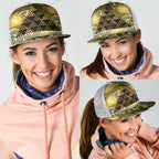 Matariki New Zealand Mesh Trucker Cap NZ Niho Taniwha Maori New Year Yellow Galaxy