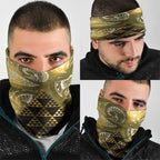 Matariki New Zealand Neck Gaiter NZ Niho Taniwha Maori New Year Yellow Galaxy