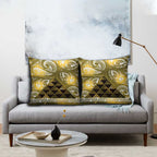 Matariki New Zealand Pillow Cover NZ Niho Taniwha Maori New Year Yellow Galaxy