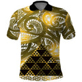 Matariki New Zealand Polo Shirt NZ Niho Taniwha Maori New Year Yellow Galaxy