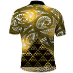 Matariki New Zealand Polo Shirt NZ Niho Taniwha Maori New Year Yellow Galaxy