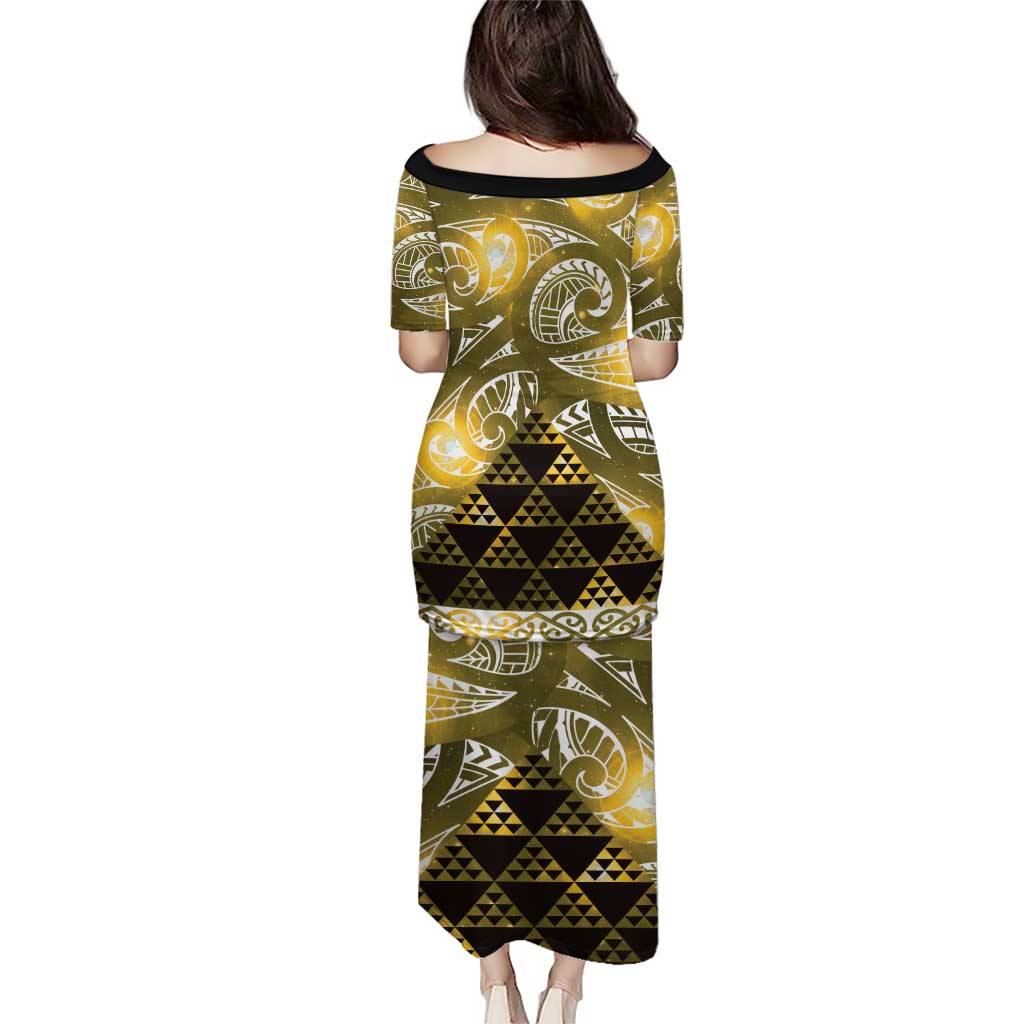 Matariki New Zealand Puletasi NZ Niho Taniwha Maori New Year Yellow Galaxy