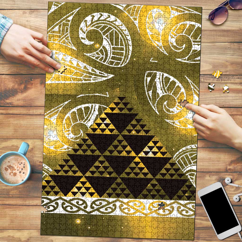Matariki New Zealand Puzzle NZ Niho Taniwha Maori New Year Yellow Galaxy
