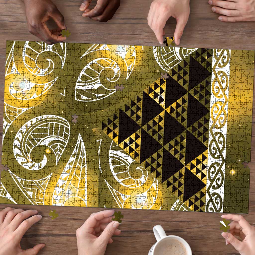 Matariki New Zealand Puzzle NZ Niho Taniwha Maori New Year Yellow Galaxy