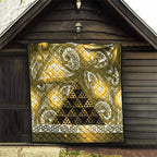 Matariki New Zealand Quilt NZ Niho Taniwha Maori New Year Yellow Galaxy