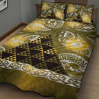 Matariki New Zealand Quilt Bed Set NZ Niho Taniwha Maori New Year Yellow Galaxy