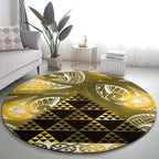 Matariki New Zealand Round Carpet NZ Niho Taniwha Maori New Year Yellow Galaxy