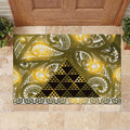 Matariki New Zealand Rubber Doormat NZ Niho Taniwha Maori New Year Yellow Galaxy