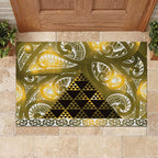 Matariki New Zealand Rubber Doormat NZ Niho Taniwha Maori New Year Yellow Galaxy