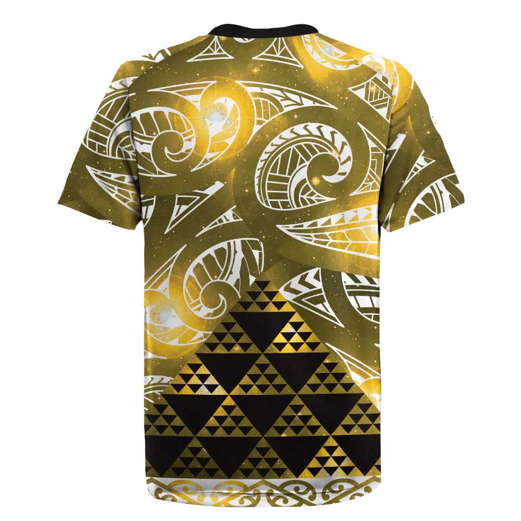 Matariki New Zealand Rugby Jersey NZ Niho Taniwha Maori New Year Yellow Galaxy