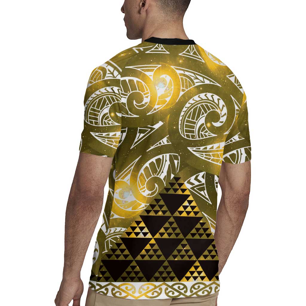 Matariki New Zealand Rugby Jersey NZ Niho Taniwha Maori New Year Yellow Galaxy