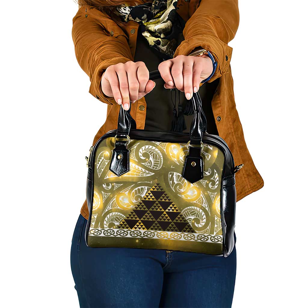 Matariki New Zealand Shoulder Handbag NZ Niho Taniwha Maori New Year Yellow Galaxy