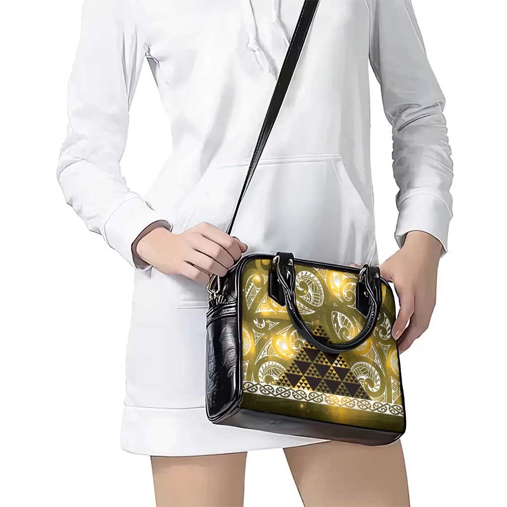 Matariki New Zealand Shoulder Handbag NZ Niho Taniwha Maori New Year Yellow Galaxy
