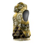 Matariki New Zealand Sleeveless Hoodie NZ Niho Taniwha Maori New Year Yellow Galaxy
