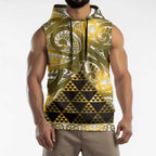 Matariki New Zealand Sleeveless Hoodie NZ Niho Taniwha Maori New Year Yellow Galaxy