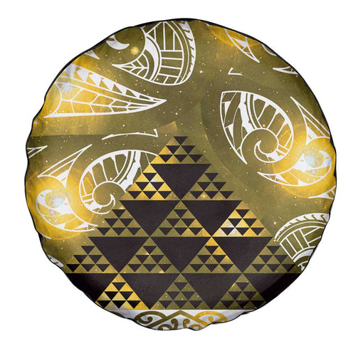 Matariki New Zealand Spare Tire Cover NZ Niho Taniwha Maori New Year Yellow Galaxy