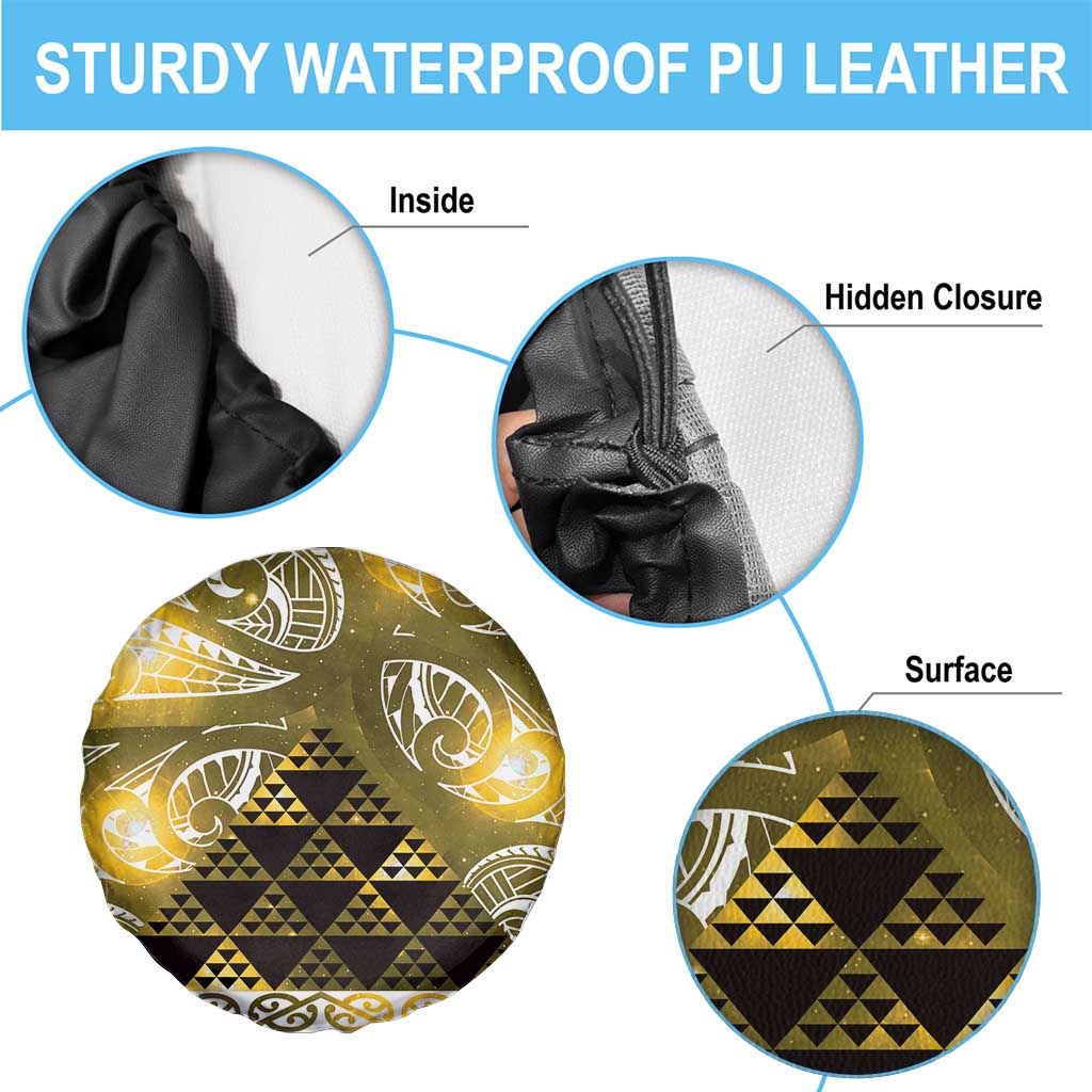 Matariki New Zealand Spare Tire Cover NZ Niho Taniwha Maori New Year Yellow Galaxy