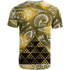 Matariki New Zealand T Shirt NZ Niho Taniwha Maori New Year Yellow Galaxy