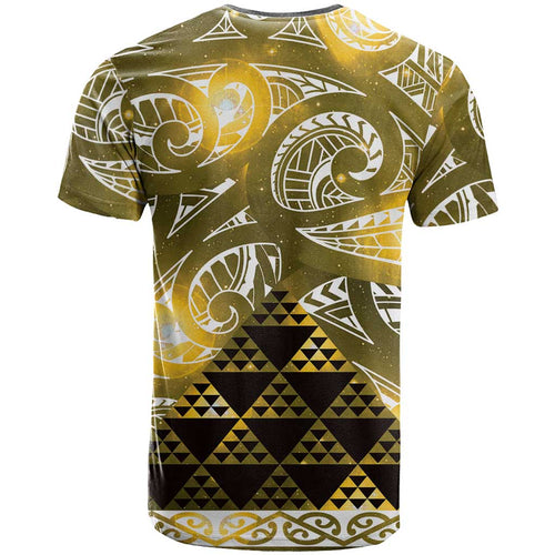 Matariki New Zealand T Shirt NZ Niho Taniwha Maori New Year Yellow Galaxy