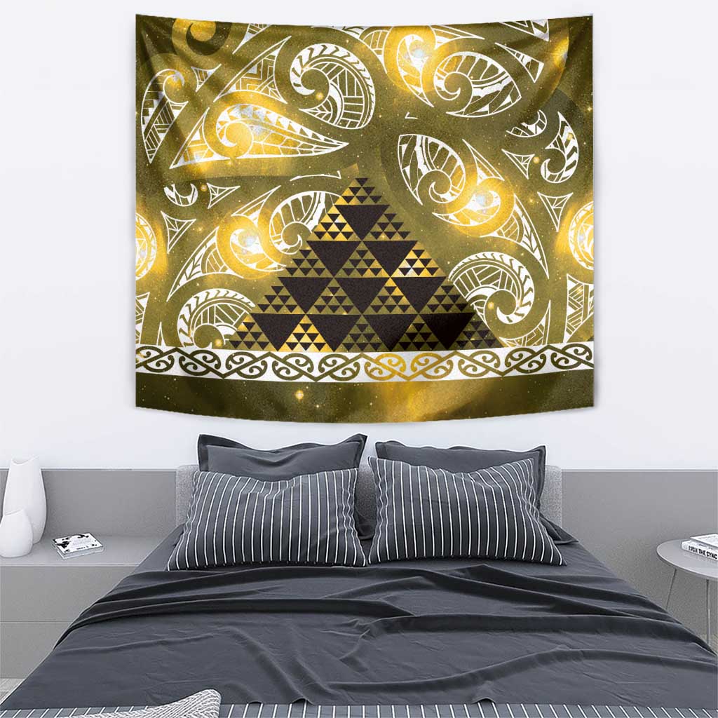 Matariki New Zealand Tapestry NZ Niho Taniwha Maori New Year Yellow Galaxy